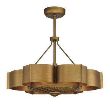 Stockholm Six Light Fan D'lier in Gold Patina by Savoy House