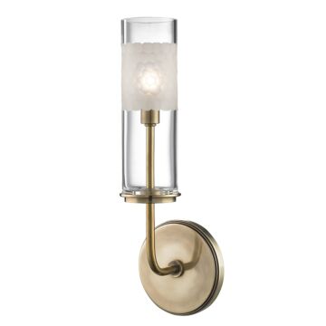 Wentworth One Light Wall Sconce in Aged Brass by Hudson Valley