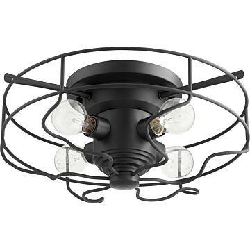 3905 Vintage Ceiling Mounts Four Light Ceiling Mount in Textured Black by Quorum International