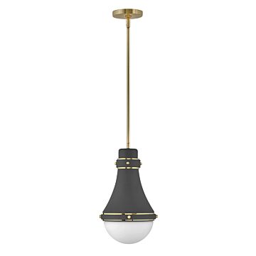 Hinkley Oliver 1-Light Pendant In Dark Matte Grey