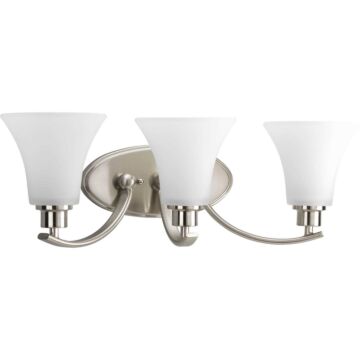Joy 3-Light Bathroom Vanity Light Bracket in Brushed Nickel