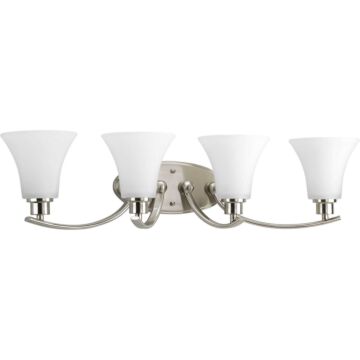 Joy 4-Light Bathroom Vanity Light Bracket in Brushed Nickel