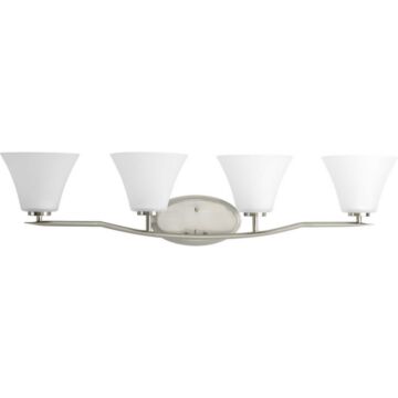 Bravo 4-Light Bathroom Vanity Light Bracket in Brushed Nickel