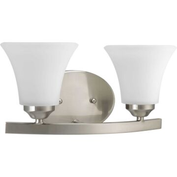 Adorn 2-Light Bathroom Vanity Light Bracket in Brushed Nickel