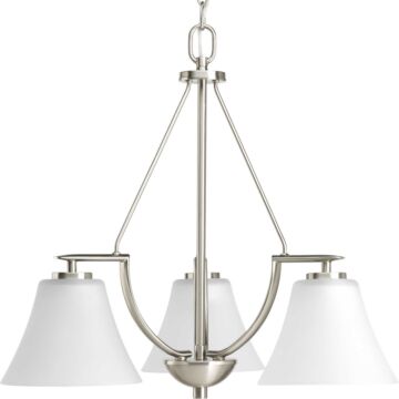 Bravo 3-Light Chandelier in Brushed Nickel