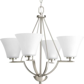 Bravo 4-Light Chandelier in Brushed Nickel
