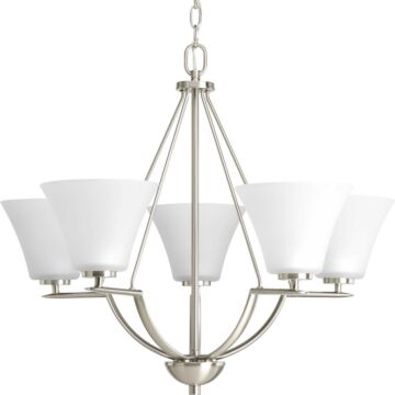 Bravo 5-Light Chandelier in Brushed Nickel