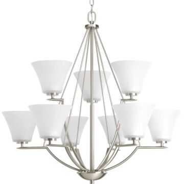 Bravo 9-Light Chandelier in Brushed Nickel