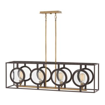 Hinkley Fulham 4-Light Linear Chandelier In Buckeye Bronze