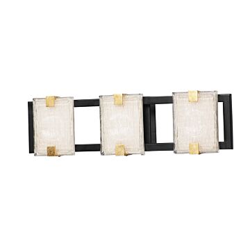 Radiant LED Bath Vanity in Black   Gold Leaf by Maxim