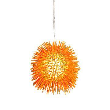Urchin One Light Mini Pendant in Electric Pumpkin by Varaluz