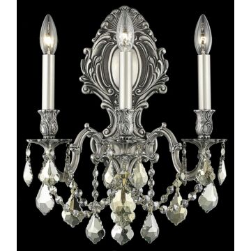 Monarch 3-Light Wall Sconce in Pewter