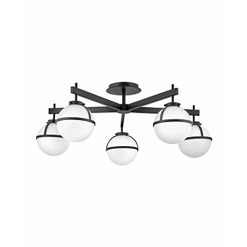 Hinkley Hollis 5-Light Semi-Flush Ceiling Light In Black