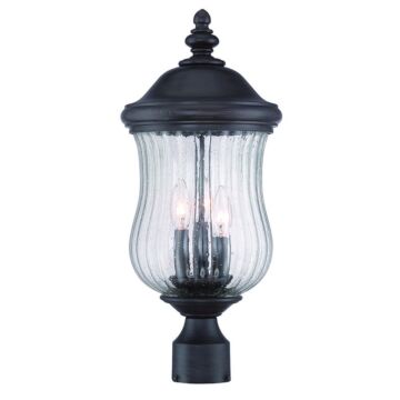 Bellagio 3-Light Black Coral Post Mount Light