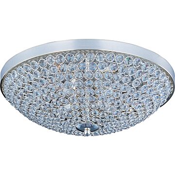 Glimmer LED Flush Mount in Plated Silver by Maxim