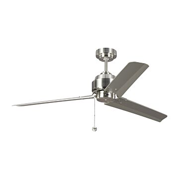 Arcade 54"Ceiling Fan in Brushed Steel by Visual Comfort Fan