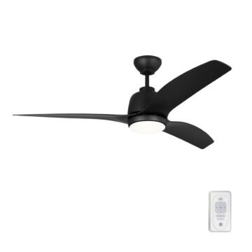 Avila Coastal 54 LED 1-Light 54 52 Ceiling Fan in Midnight Black