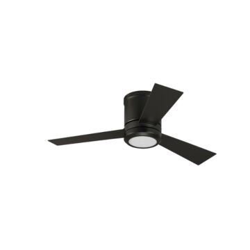 Monte Carlo Clarity II 42 Inch LED Flush Mount Ceiling Fan in Oil Rubbed Bronze