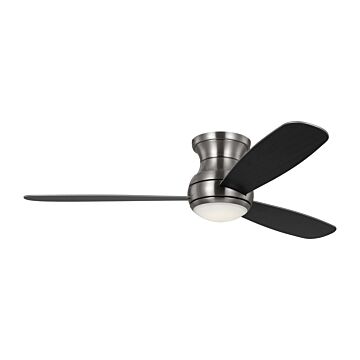Orbis 52" Hugger LED Ceiling Fan in Brushed Steel