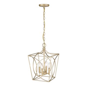 Tracy Four Light Pendant in Painted Modern Gold by Millennium