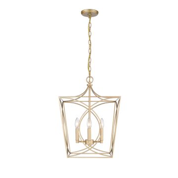 Tracy Four Light Pendant in Painted Modern Gold by Millennium