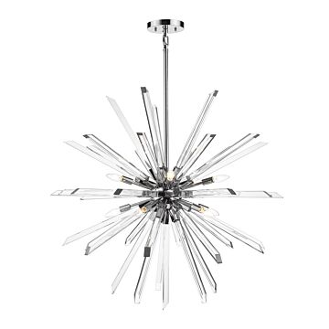 Z-Lite Burst 10-Light Chandelier In Chrome