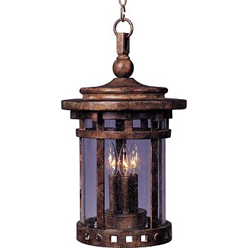 Santa Barbara VX Three Light Outdoor Hanging Lantern in Sienna by Maxim