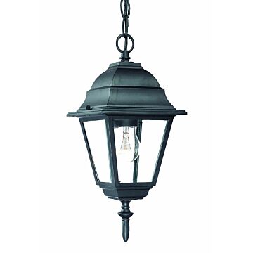 Builder's Choice 1-Light Matte Black Hanging Light