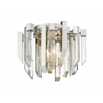 Z-Lite Bova 4-Light Flush Mount Ceiling Light In Polished Nickel