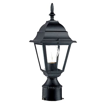 Builder's Choice 1-Light Matte Black Post mount Light