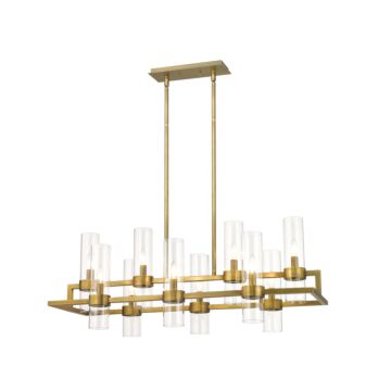 Z-Lite Datus 10-Light Chandelier In Rubbed Brass