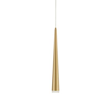 Mina LED Pendant in Brushed Gold by Kuzco Lighting