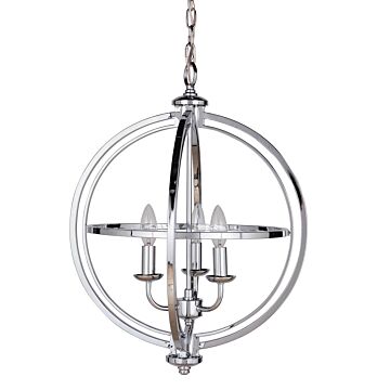 Berkeley Three Light Foyer Pendant in Chrome by Craftmade