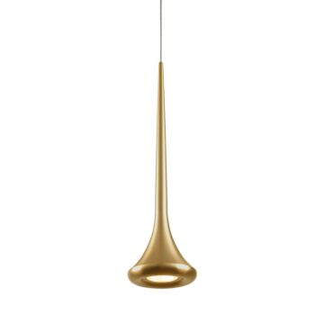 Bach LED Pendant in Brushed Gold by Kuzco Lighting