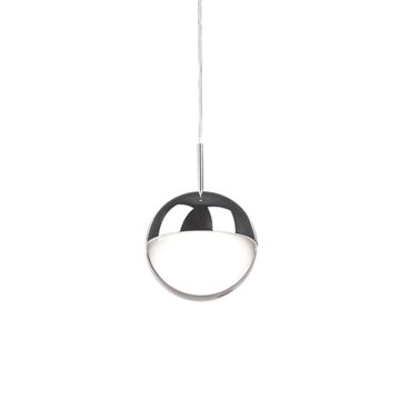 Pluto LED Pendant in Chrome by Kuzco Lighting