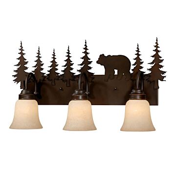 Bozeman 3-Light Bathroom Vanity Light in Burnished Bronze