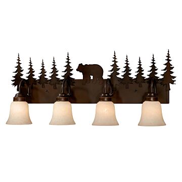 Bozeman 4-Light Bathroom Vanity Light in Burnished Bronze