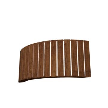 Slatted 2-Light Wall Lamp in Imbuia