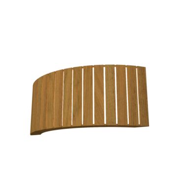 Slatted 2-Light Wall Lamp in Louro Freijo