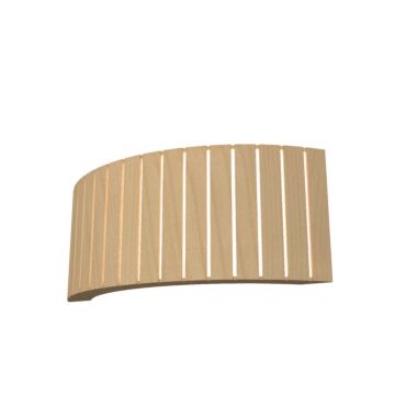 Slatted 2-Light Wall Lamp in Maple