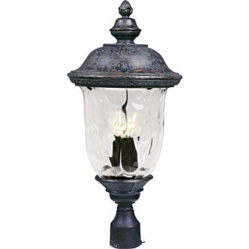 Carriage House VX Three Light Outdoor Pole Post Lantern in Oriental Bronze by Maxim