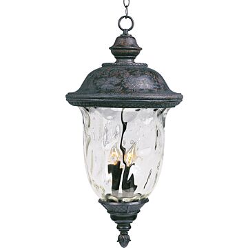 Carriage House VX Three Light Outdoor Hanging Lantern in Oriental Bronze by Maxim