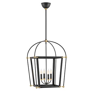 Hinkley Selby 4-Light Chandelier In Black