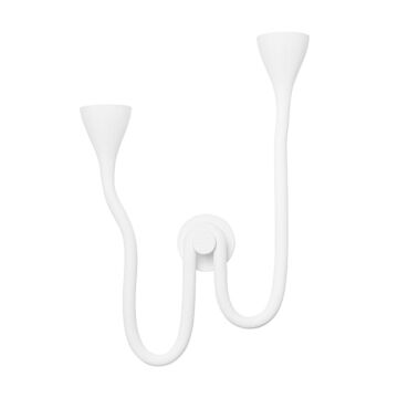 Anastasia 2-Light Wall Sconce in Gesso White