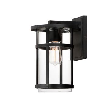 Clyde Vivex One Light Outdoor Wall Sconce in Black by Maxim