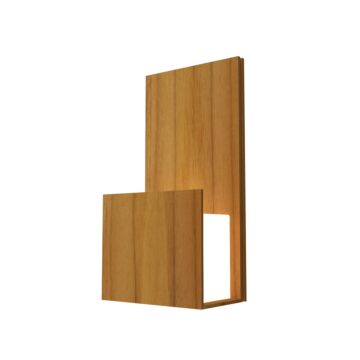 Clean 1-Light Wall Lamp in Teak