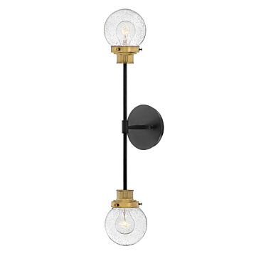 Hinkley Poppy 2-Light Wall Sconce In Black