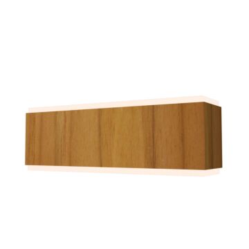 Clean 2-Light Wall Lamp in Teak