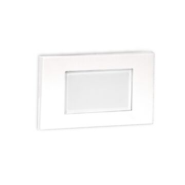4071 1-Light LED Step and Wall Light in White with Aluminum