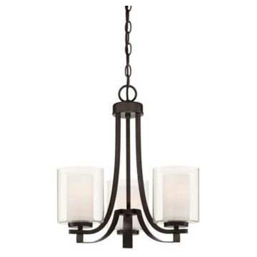 Parsons Studio Three Light Chandelier in Smoked Iron by MinkaLavery